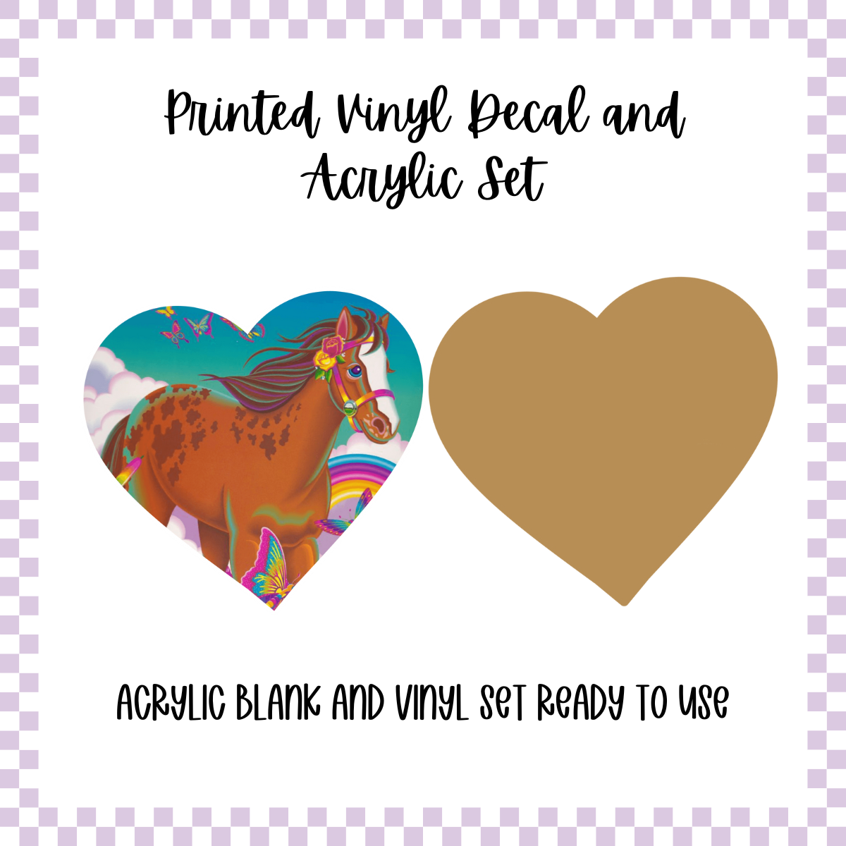 Printed Vinyl and Acrylic Set - LF Inspired- Rainbow Chaser