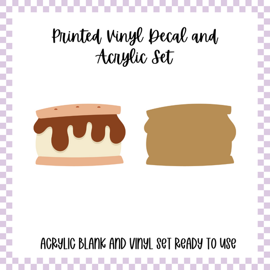 Printed Vinyl and Acrylic Set - Smore