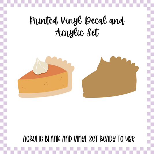 Printed Vinyl and Acrylic Set - Pumpkin Pie
